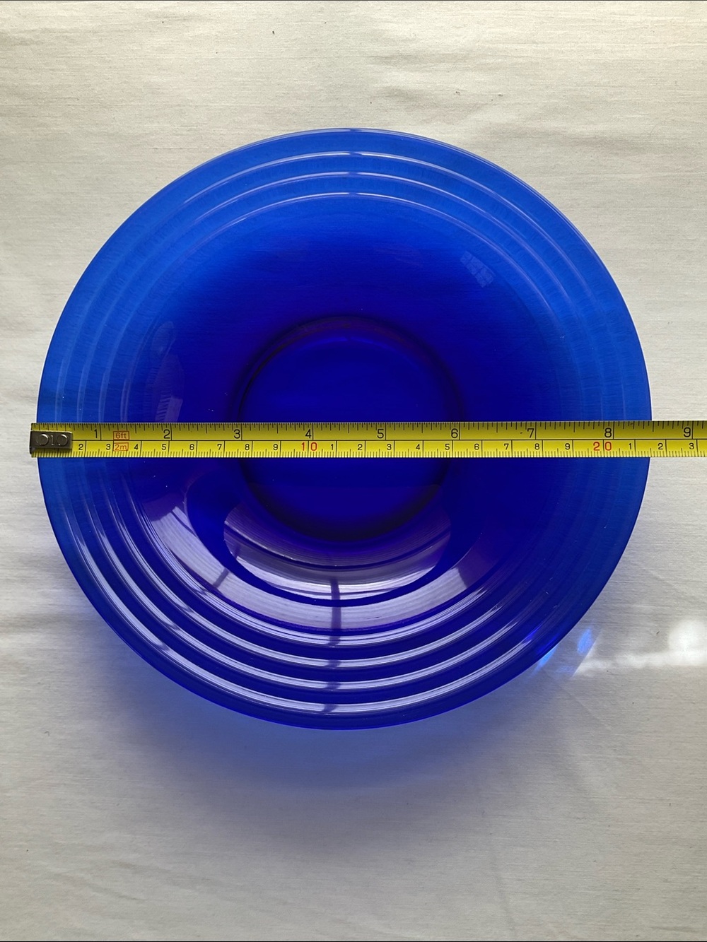 Vintage Bormioli Rocco Saphir Cobalt Blue Glass Ribbed Soup Bowls Set of 3 - Picture 3 of 3